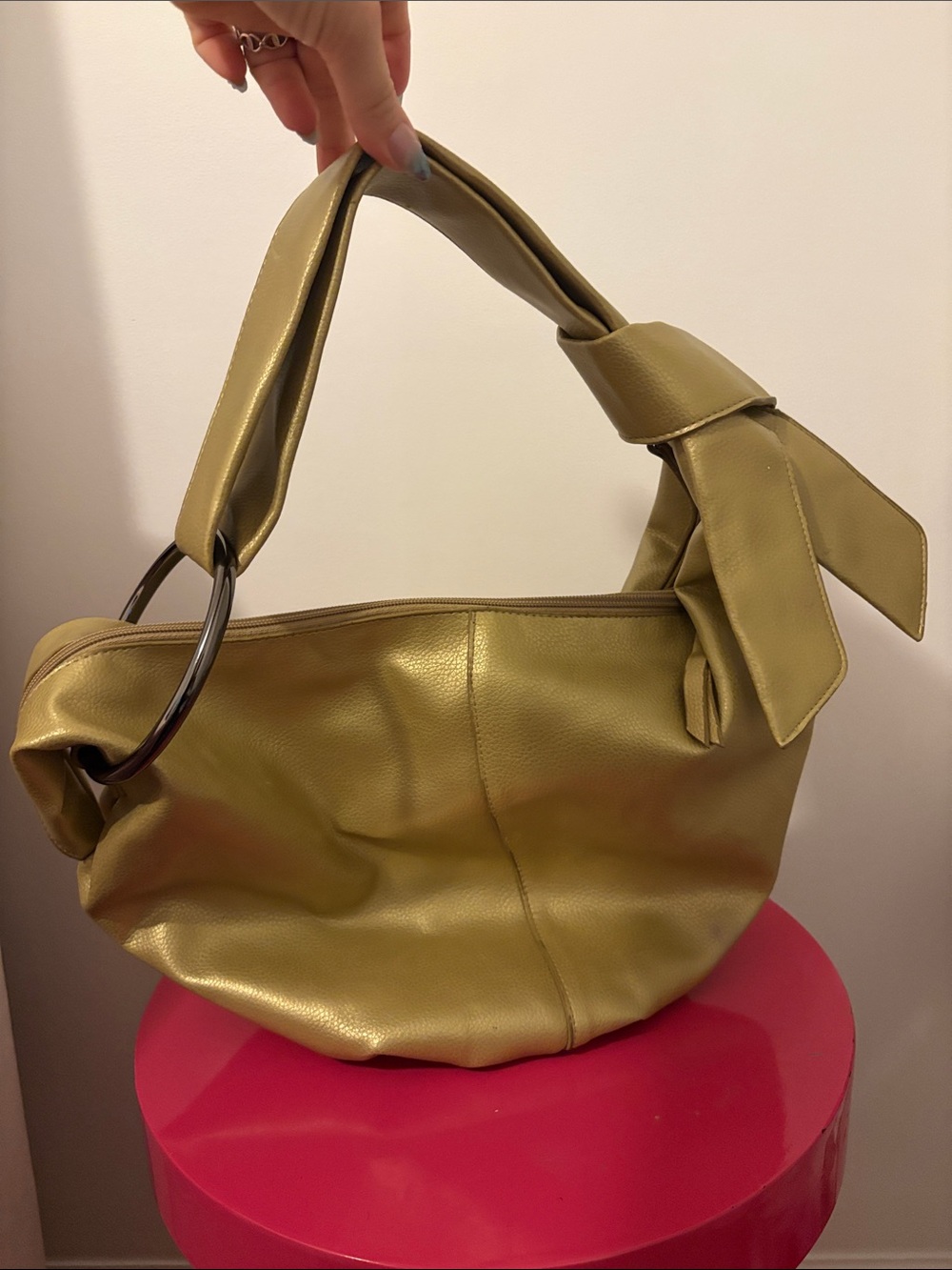 White House Black Market Gold Shoulder Bag